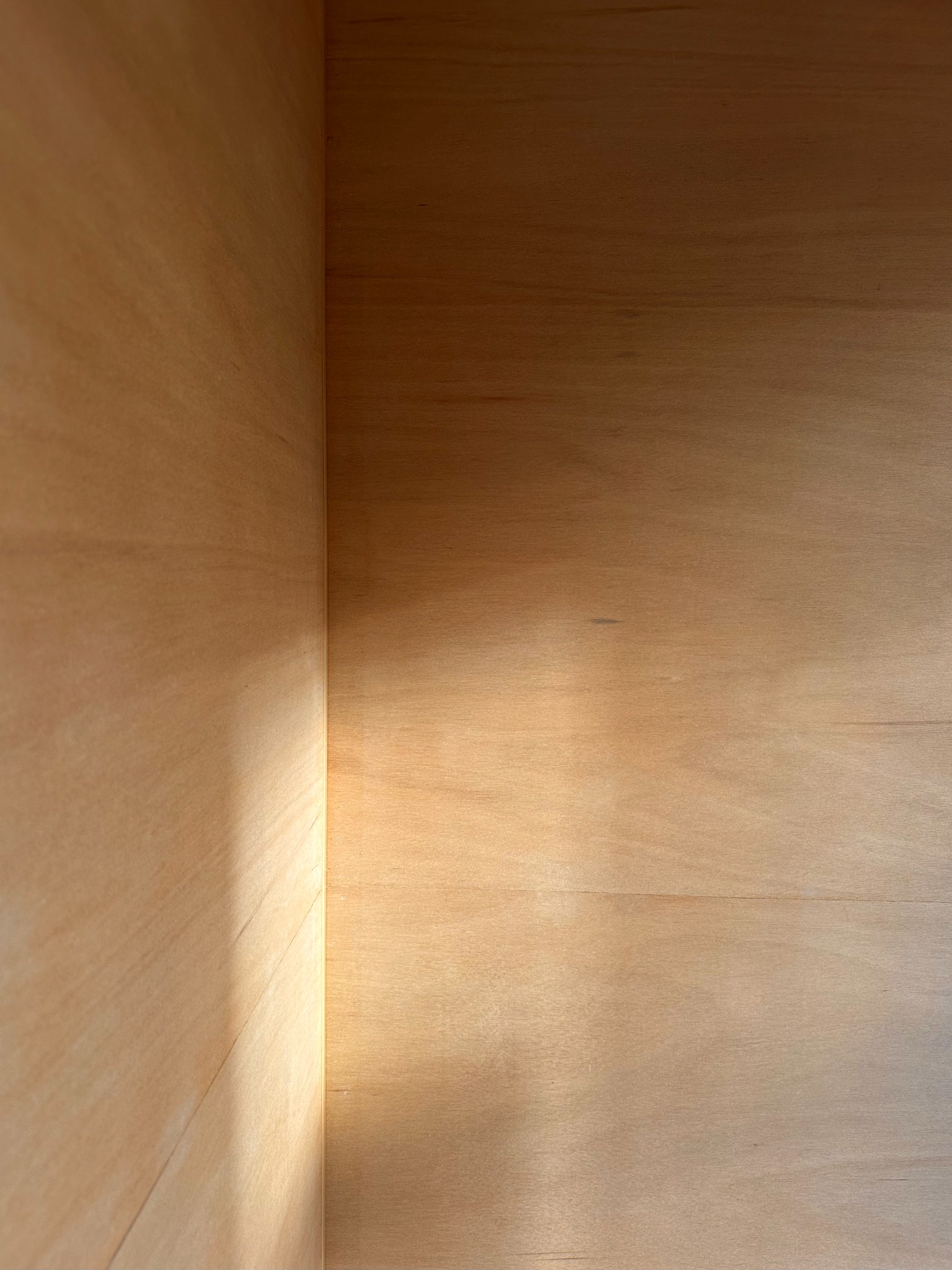 Light across plywood